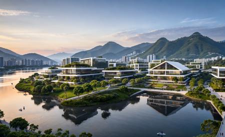 07375-3632437501-a beautiful rendering of a commercial district near by lake, rolling mountains, (low rise buildings with wood and green roofs ne.png